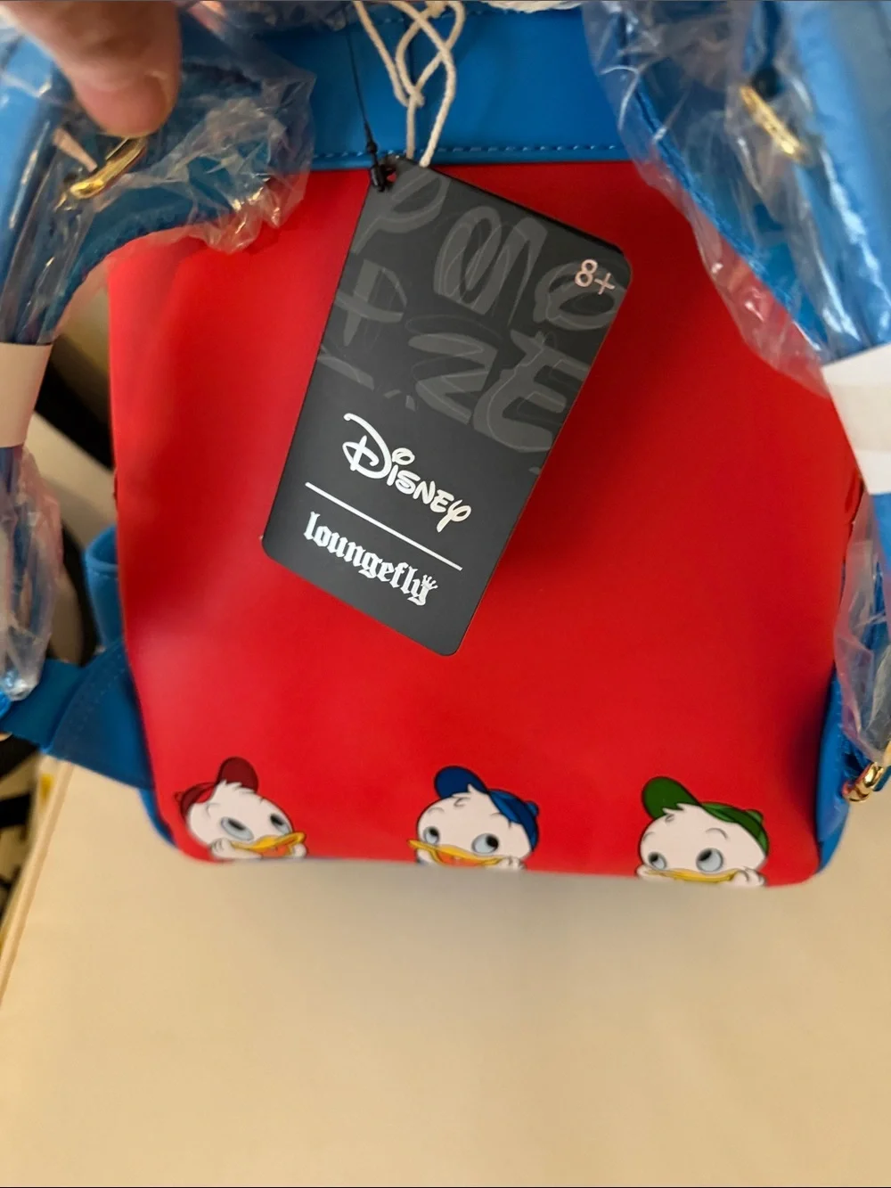 Donald Duck Huey Dewey Louie Trio Character Backpack - Hard Tag New!